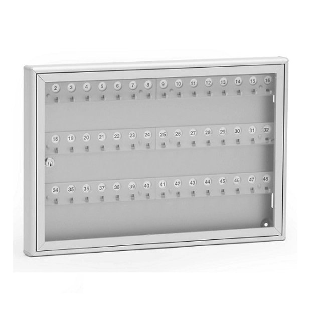 Vendita online Bacheca portachiavi da 48 posti in alluminio silver raggrinzito RAL 9006 con fondo silver